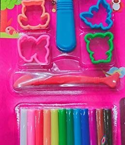 Dreams Unlimited 12 Pieces Clay Set with 4 Moulds and 1 Roller