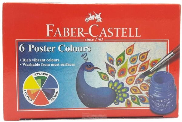 Faber-Castell Poster Color Tin - Pack of 6 (Assorted)