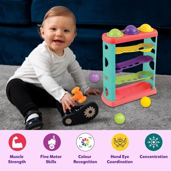 Little Berry Hammer Knock Ball Toy for Kids: Pound a Ball Toy for Toddlers