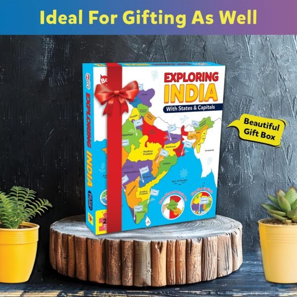 Little Berry Exploring India Puzzle with State Capital Flags 25 Pieces