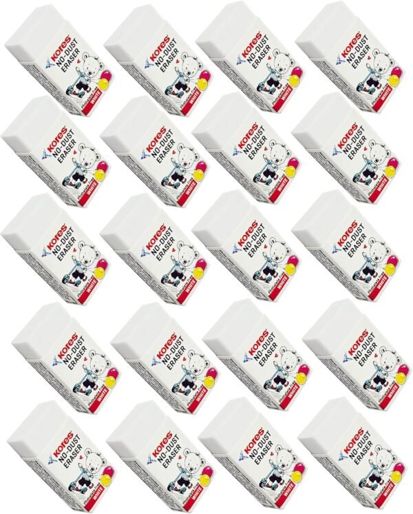 kores Non DUST Eraser 20 PCS Pack
