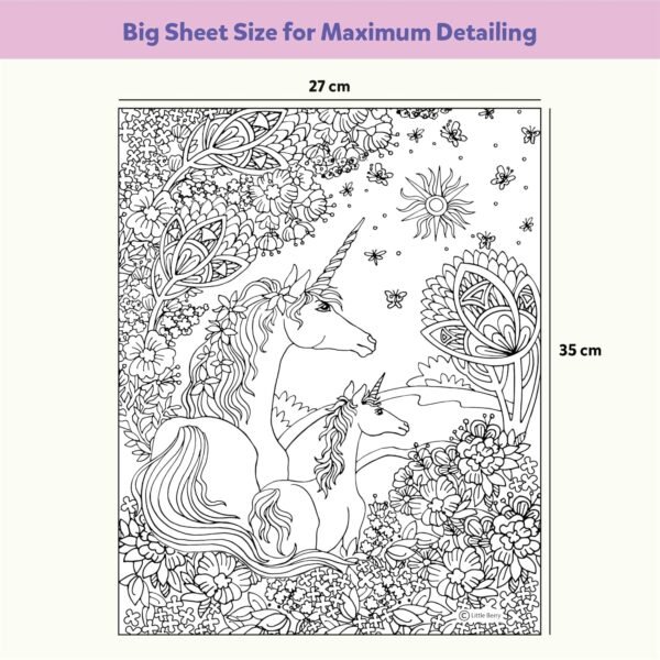 Little Berry Unicorn Mandala Art Colouring Kit for Adults & Kids
